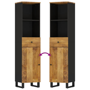vidaXL 3-Piece Bathroom Furniture Set Solid Mango Wood