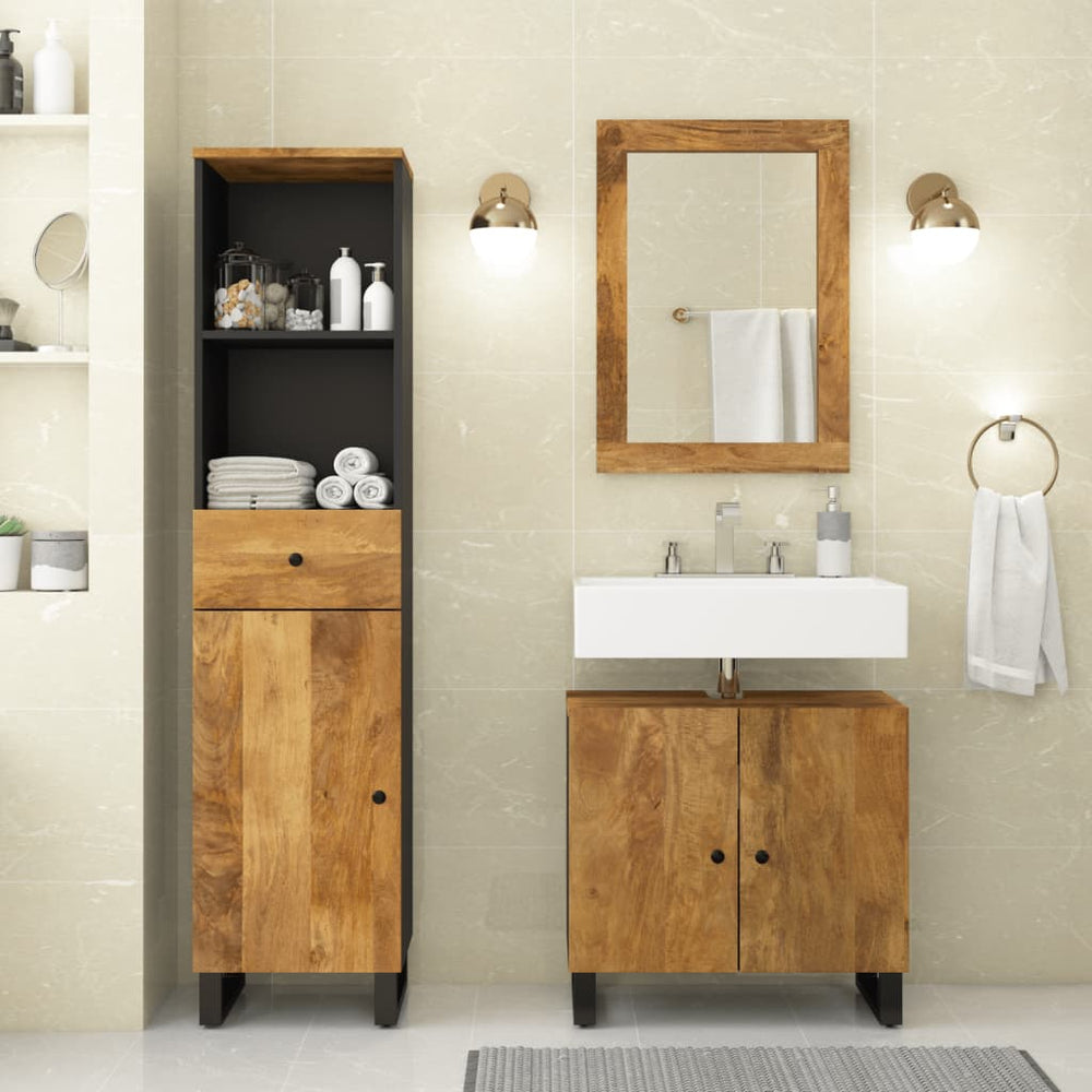 vidaXL Ensemble de meubles de salle de bain 3 pcs Bois de manguier massif