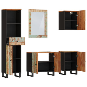 vidaXL Ensemble de meubles de salle de bain 5 pcs Bois de récupération massif