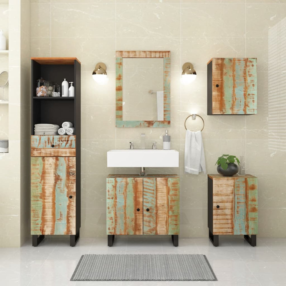 vidaXL Ensemble de meubles de salle de bain 5 pcs Bois de récupération massif
