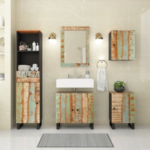 vidaXL Ensemble de meubles de salle de bain 5 pcs Bois de récupération massif