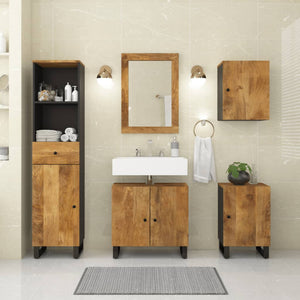vidaXL Ensemble de meubles de salle de bain 5 pièces en bois de manguier massif