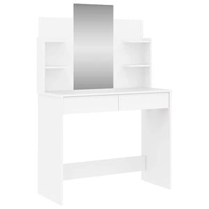 Schminktisch mit Spiegel, Weiß, 96 cm