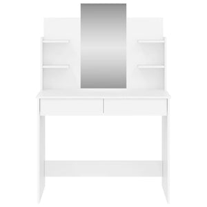 Schminktisch mit Spiegel, Weiß, 96 cm