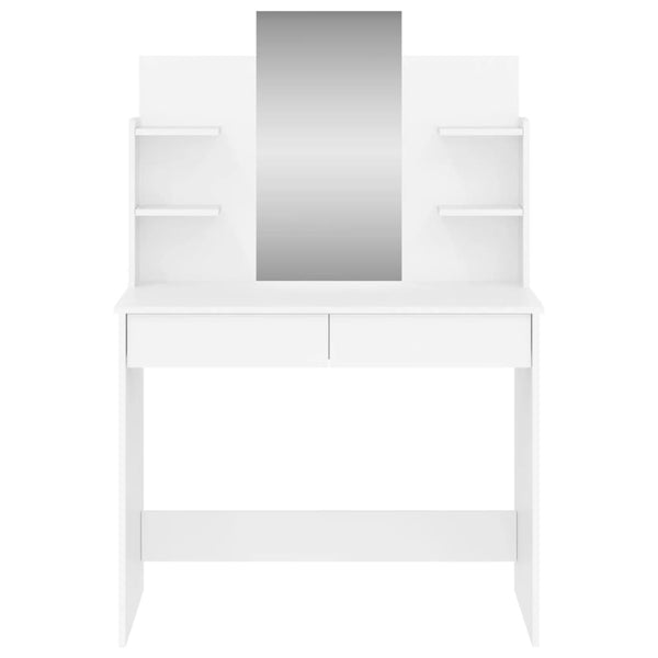Schminktisch mit Spiegel, Weiß, 96 cm