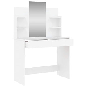 Schminktisch mit Spiegel, Weiß, 96 cm