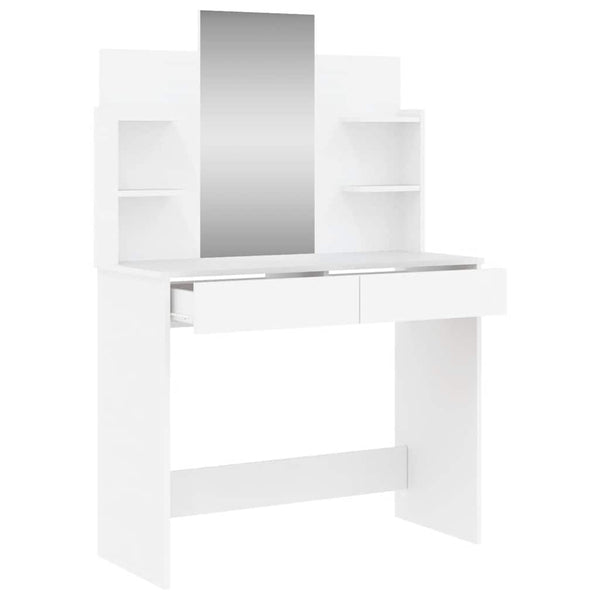 Schminktisch mit Spiegel, Weiß, 96 cm