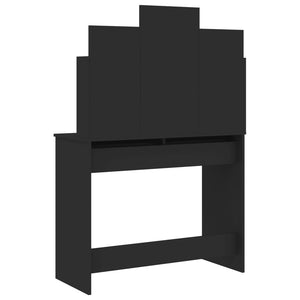 Schminktisch Schwarz mit Spiegel 96 cm