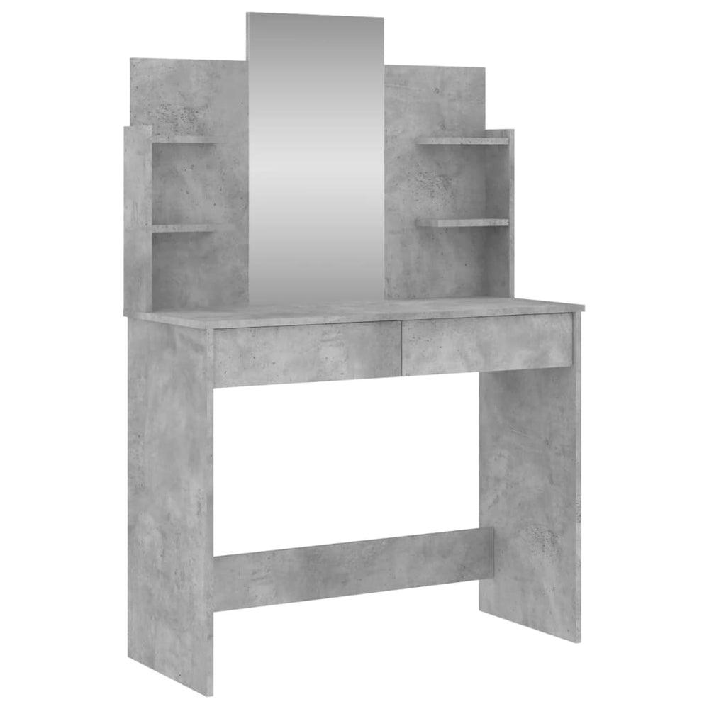 Schminktisch mit Spiegel Betongrau 96 cm