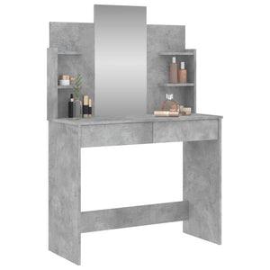Schminktisch mit Spiegel Betongrau 96 cm