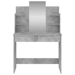 Schminktisch mit Spiegel Betongrau 96 cm