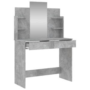 Schminktisch mit Spiegel Betongrau 96 cm