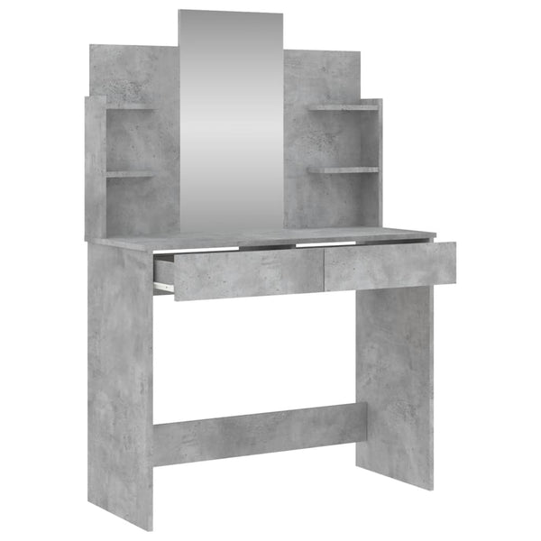Schminktisch mit Spiegel Betongrau 96 cm