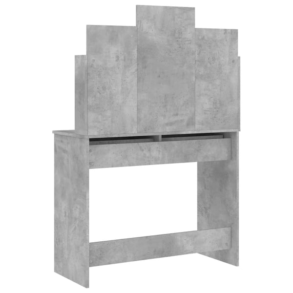 Schminktisch mit Spiegel Betongrau 96 cm