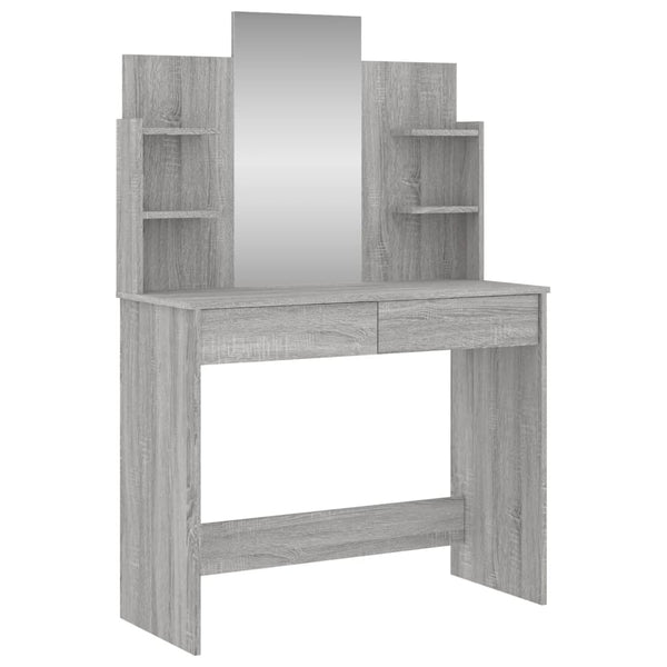 Schminktisch mit Spiegel Grau Sonoma 96 cm