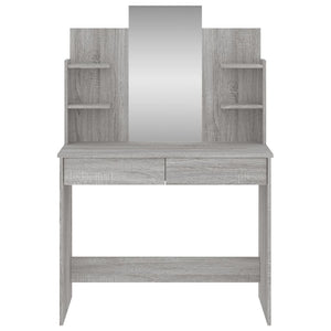 Schminktisch mit Spiegel Grau Sonoma 96 cm
