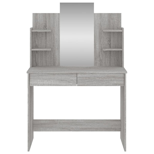 Schminktisch mit Spiegel Grau Sonoma 96 cm