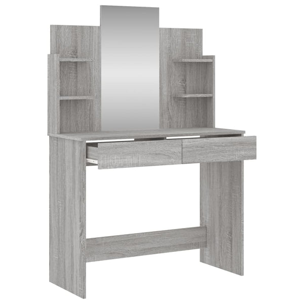 Schminktisch mit Spiegel Grau Sonoma 96 cm
