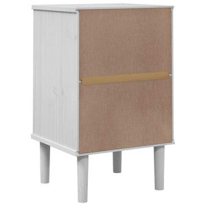 Nachttisch SENJA Rattan Weiß Kiefer 40x35x65 cm