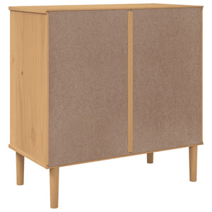Kommode SENJA Rattan-Look Braun Kiefernholz