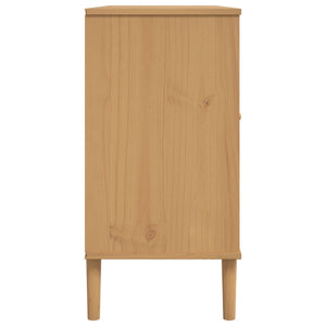 Sideboard SENJA Rattan-Optik Braun Kiefernholz