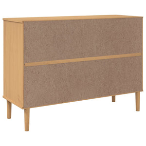 Sideboard SENJA Rattan-Optik Braun Kiefernholz