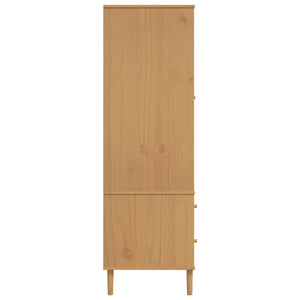 vidaXL Armoire SENJA aspect rotin Marron 90x55x175cm Pin massif