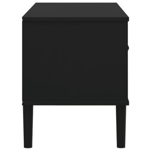TV-Schrank Schwarz Rattan-Optik 106 cm