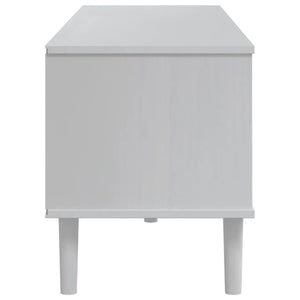 TV-Schrank SENJA Rattan Optik Weiß 158cm