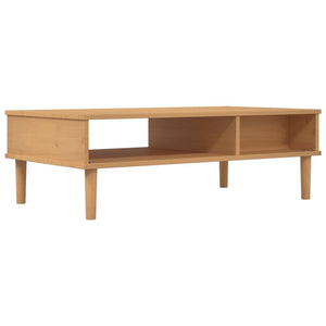 Couchtisch Braun Rattan-Optik 100x55 cm