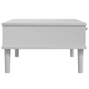 Couchtisch Weiß Rattan-Optik 100x55 cm