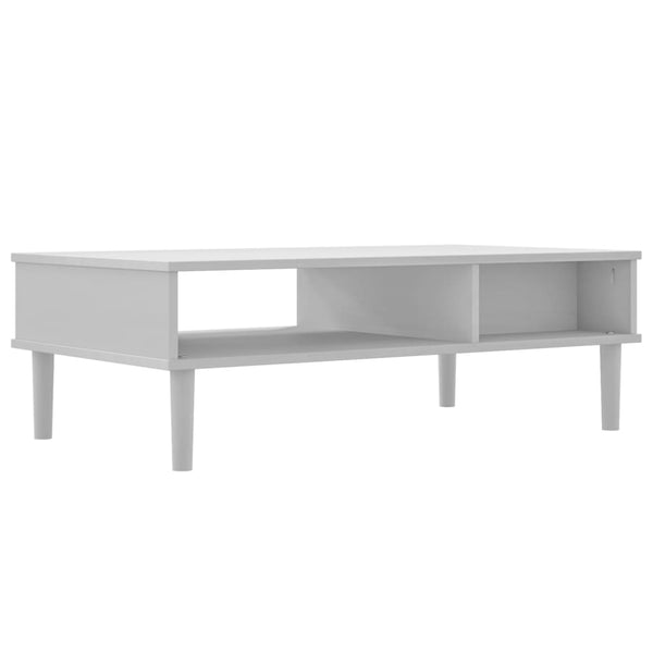 Couchtisch Weiß Rattan-Optik 100x55 cm