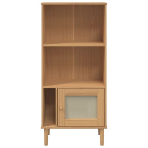 Bücherschrank SENJA Rattan-Look Braun Kiefer