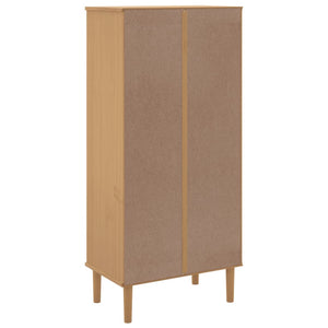 Bücherschrank SENJA Rattan-Look Braun Kiefer