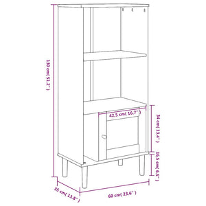 Bücherschrank SENJA Rattan-Look Braun Kiefer