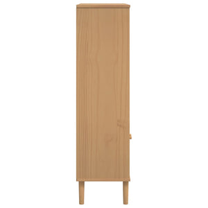 vidaXL Bibliothèque SENJA aspect rotin Marron 90x35x130 cm Bois de pin