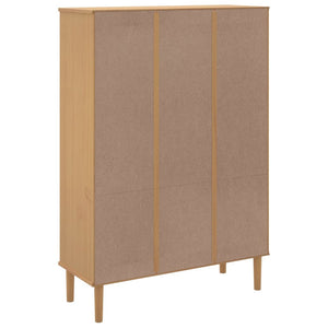 vidaXL Bibliothèque SENJA aspect rotin Marron 90x35x130 cm Bois de pin