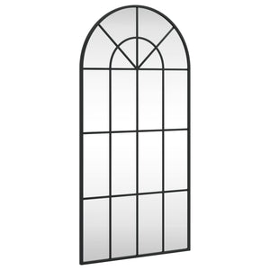 Wandspiegel Schwarz 50x100 cm Gewölbt