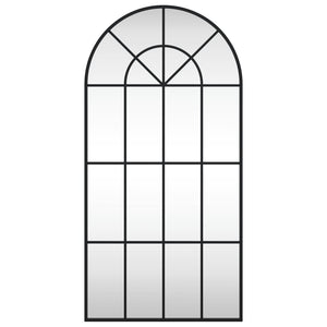 Wandspiegel Schwarz 50x100 cm Gewölbt
