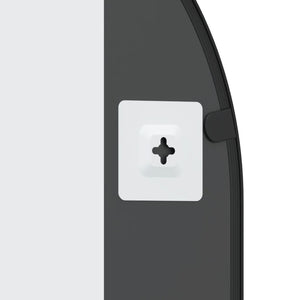 Wandspiegel Schwarz 50x100 cm Gewölbt