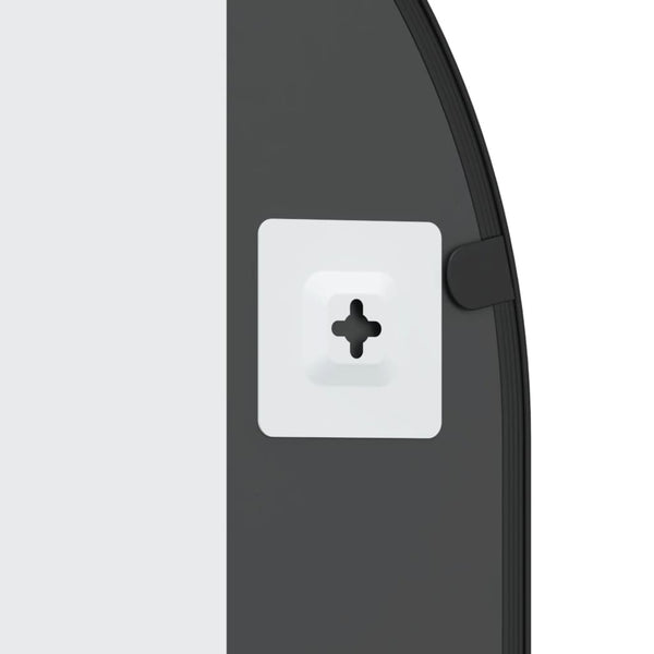 Wandspiegel Schwarz 50x100 cm Gewölbt