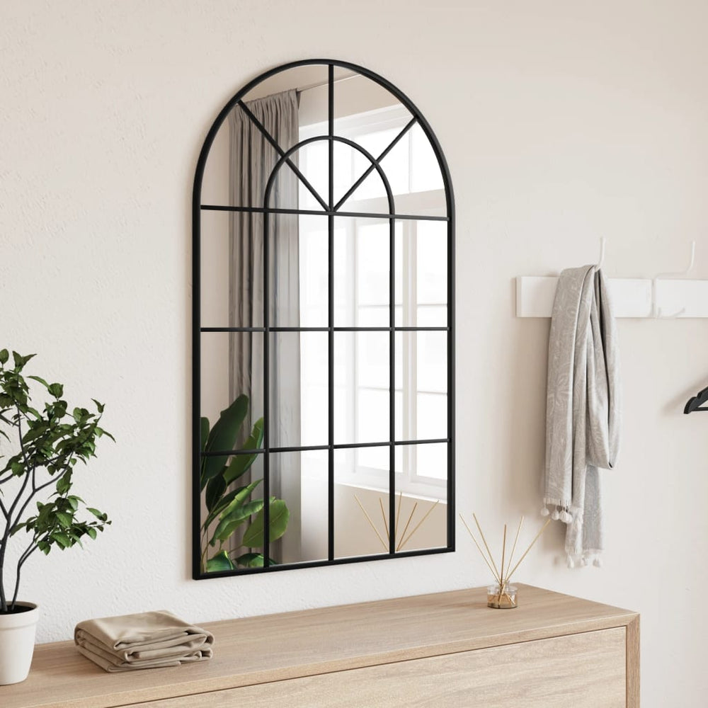 Wandspiegel Schwarz 60x100 cm Eisen