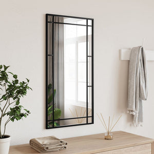 Schwarzer Wandspiegel 40x80 cm