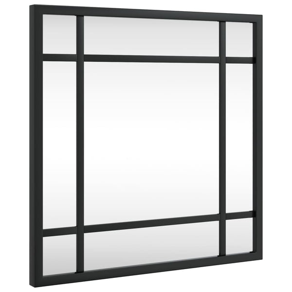 Quadratischer Wandspiegel Schwarz 30x30 cm