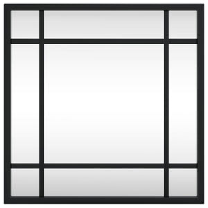 Quadratischer Wandspiegel Schwarz 30x30 cm