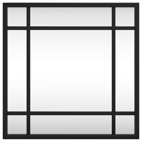 Quadratischer Wandspiegel Schwarz 30x30 cm