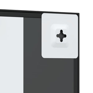 Quadratischer Wandspiegel Schwarz 30x30 cm