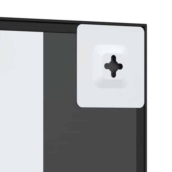 Quadratischer Wandspiegel Schwarz 30x30 cm