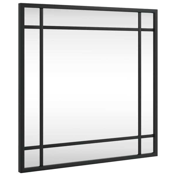Quadratischer Wandspiegel Schwarz 40x40 cm
