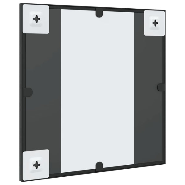 Quadratischer Wandspiegel Schwarz 40x40 cm